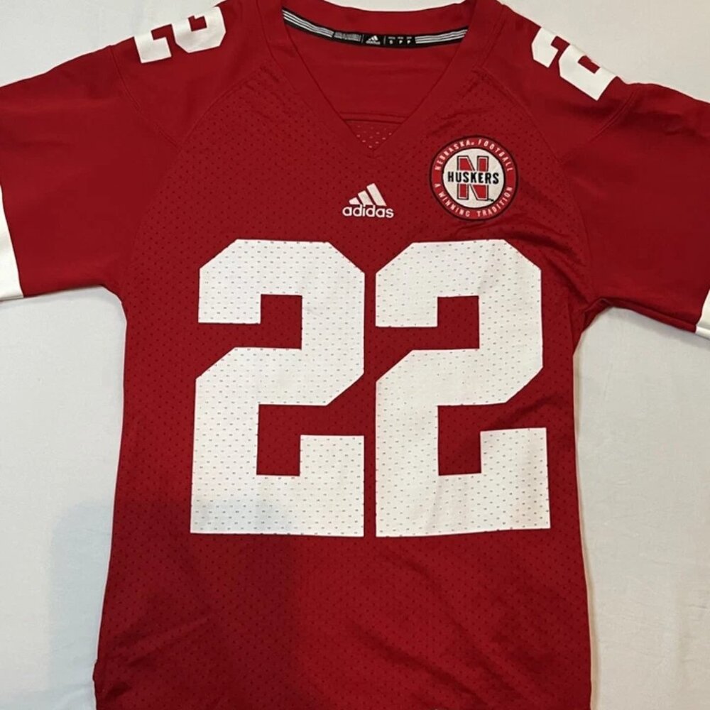NCAAF Adidas Small Nebraska Huskers #22 Jersey